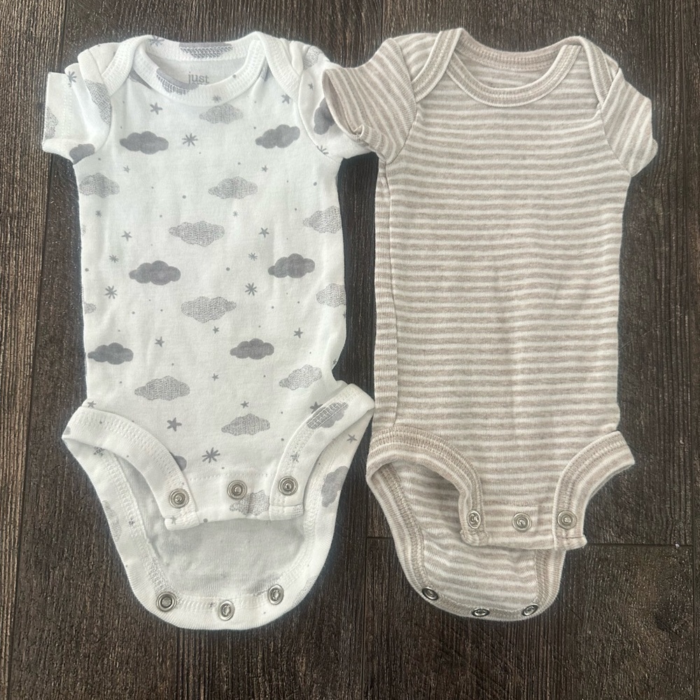 Preloved Cloud and Stripe Kids One Pieces Set